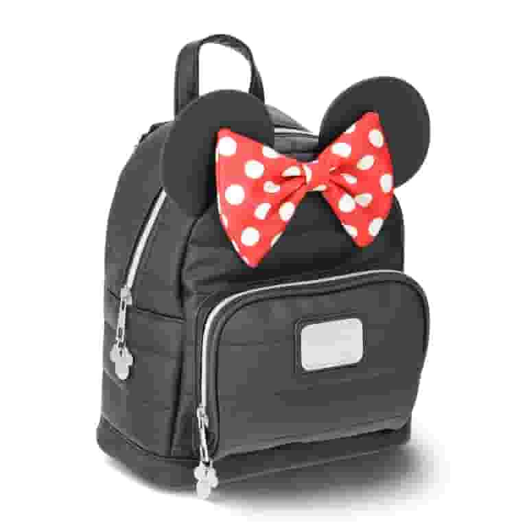Disney Minnie Mouse Polka Dot Bow Women's Mini Backpack, Black | Walmart (US)