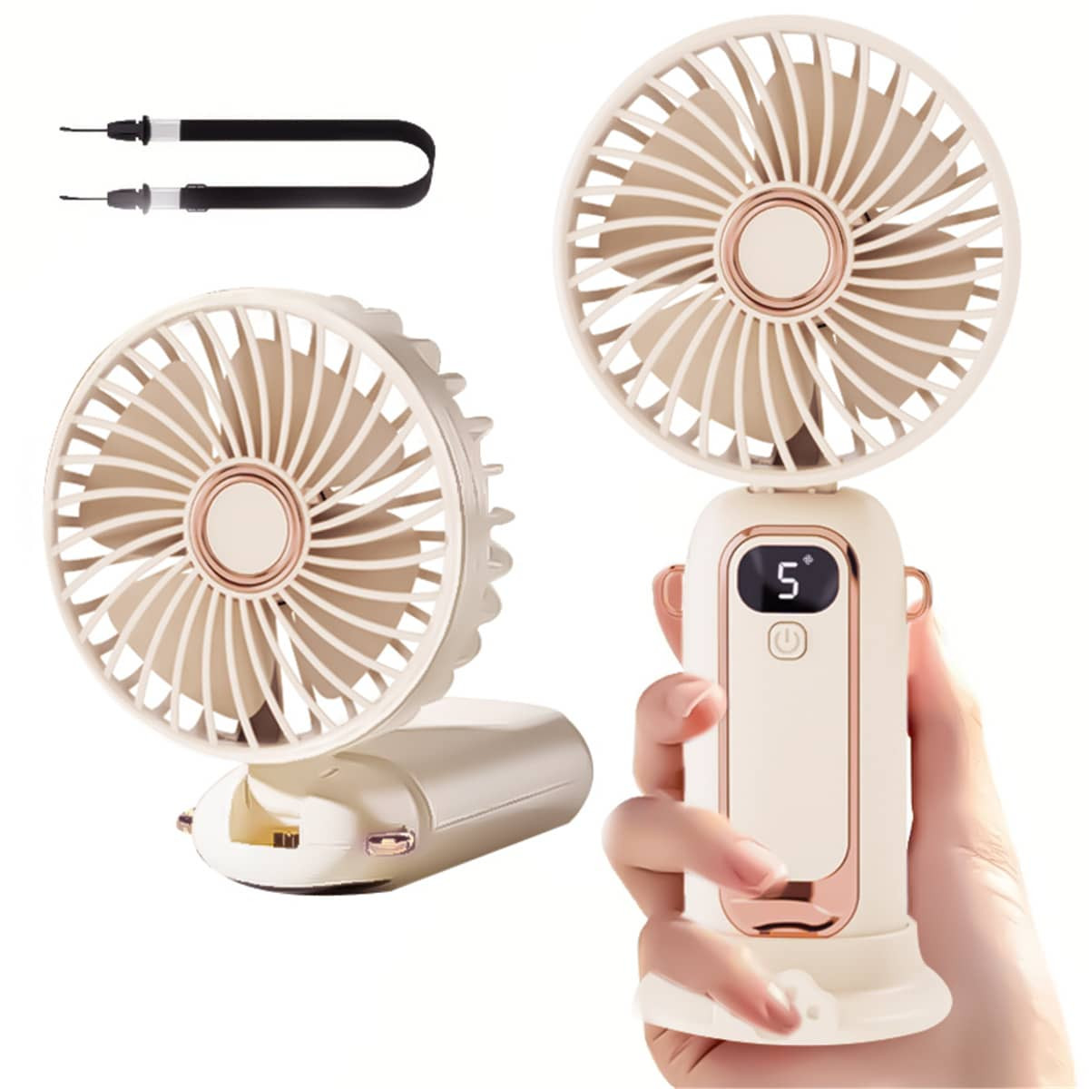 tragbar Fächer , Hand Ventilator Persönlich Mini Lüfter Wiederaufladbar & 5 Geschwindigkeiten ... | SHEIN