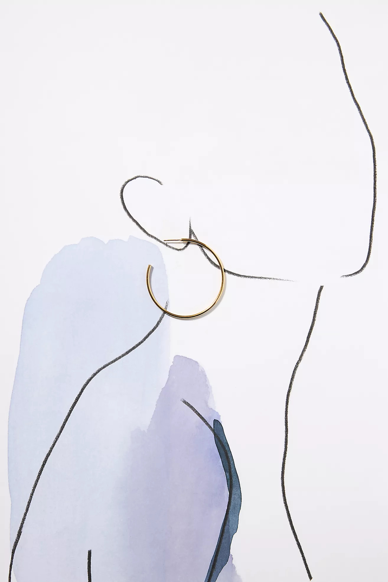 Thin Open Hoop Earrings | Anthropologie (US)
