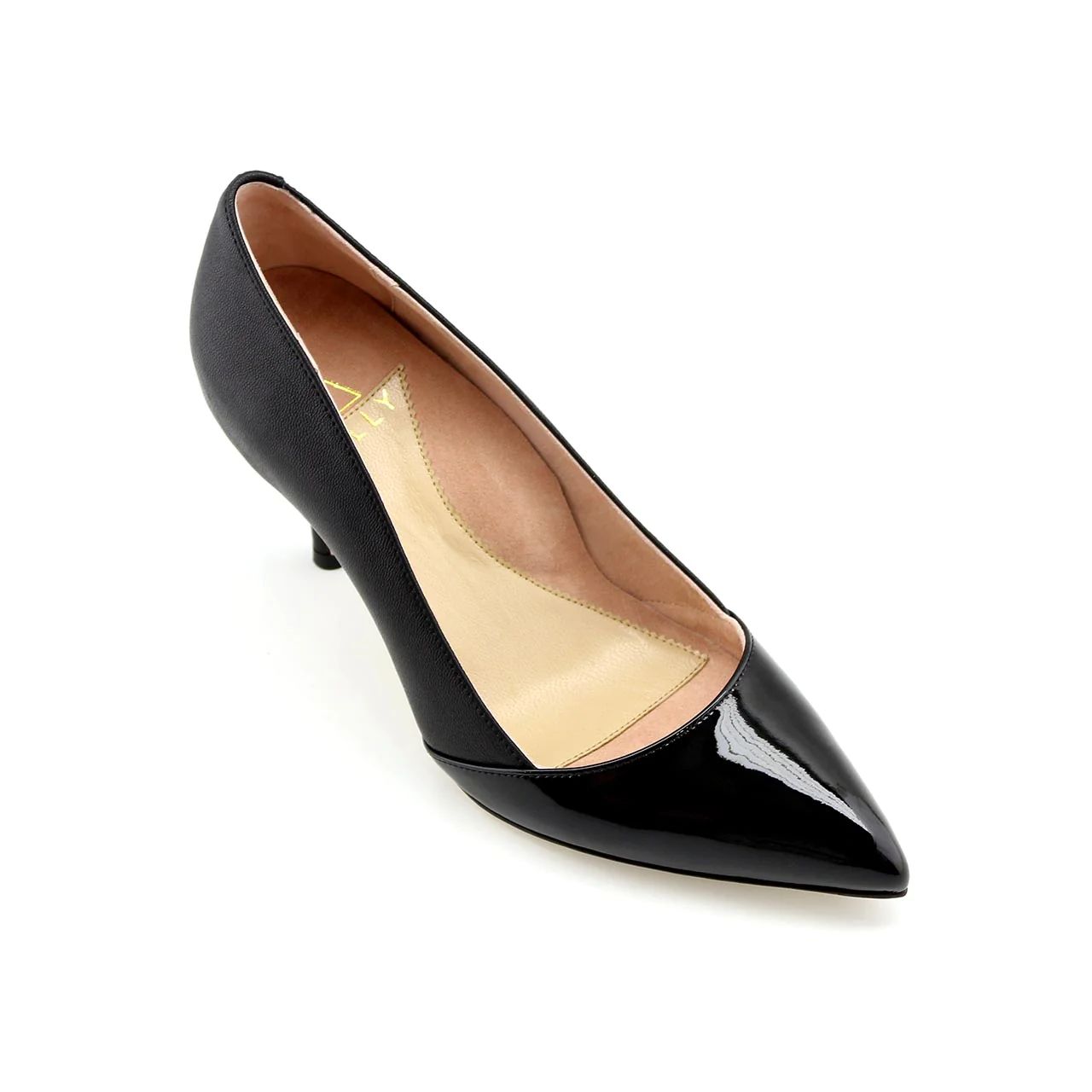 Black Patent / Black Leather Combo Pump | ALLY Shoes