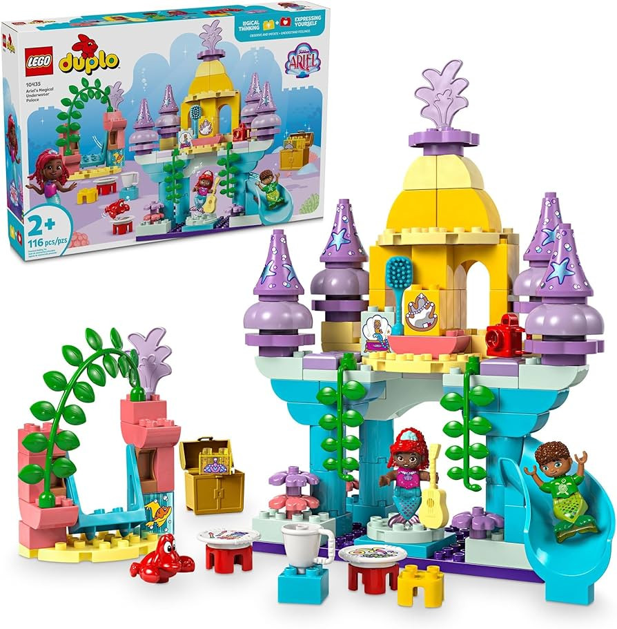 LEGO DUPLO Disney Ariel’s Magical Underwater Palace Building Set - The Little Mermaid Toy for G... | Amazon (US)