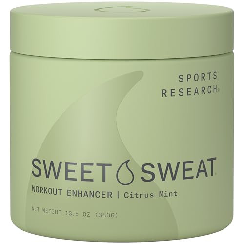 Sports Research Sweet Sweat 'Workout Enhancer' Gel XL Jar - Maximize Your Exercise & Sweat Faster - 13.5oz (Citrus Mint) | Amazon (US)