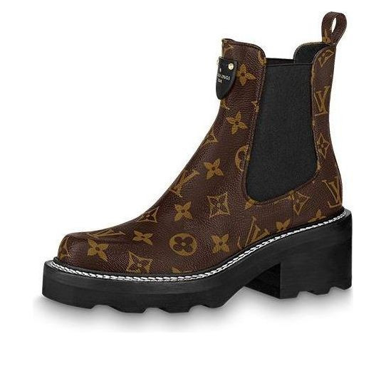 (WMNS) LOUIS VUITTON LV Beaubourg Ankle Boots 'Brown' 1A8QCI | KICKS CREW