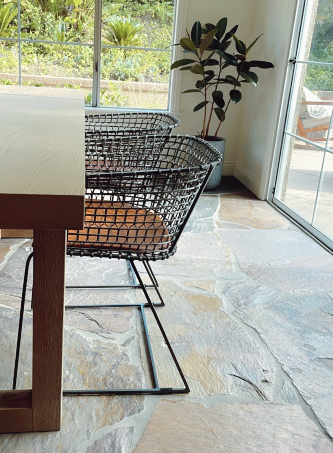Love the afternoon light on our dining room! 🙌🏻 These dining chairs from Crate & Barrel are super cool and comfortable! 

#ltkhome #diningroom #diningtable 