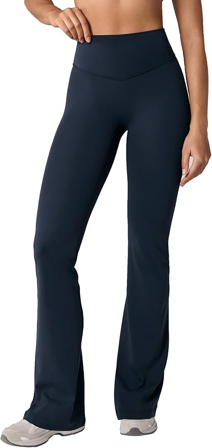 Hugcurve No Front Seam High Waisted Flare Leggings for Women Bootcut Yoga Pants Buttery Soft - 29... | Amazon (US)