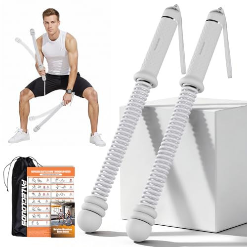 Portable Ropeless Battle Ropes, Adjustable Weights Cordless Battle Ropes for Home Gym with Storage Bag, Weighted Exercise Equipment for Low-Impact Workout, Strength & HIIT, for Men & Women (Gray) | Amazon (US)