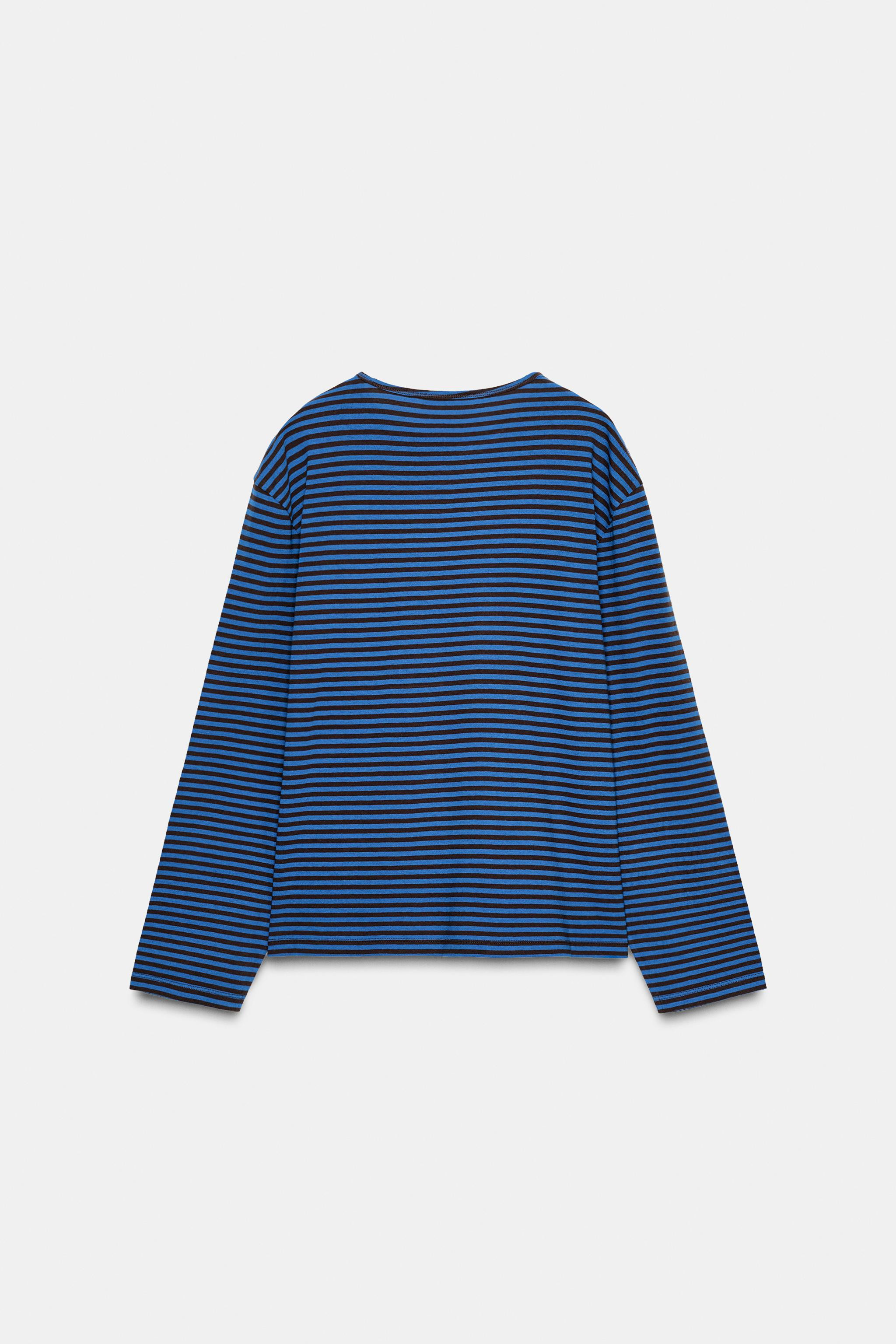 STRIPED LONG SLEEVE T-SHIRT | Zara US