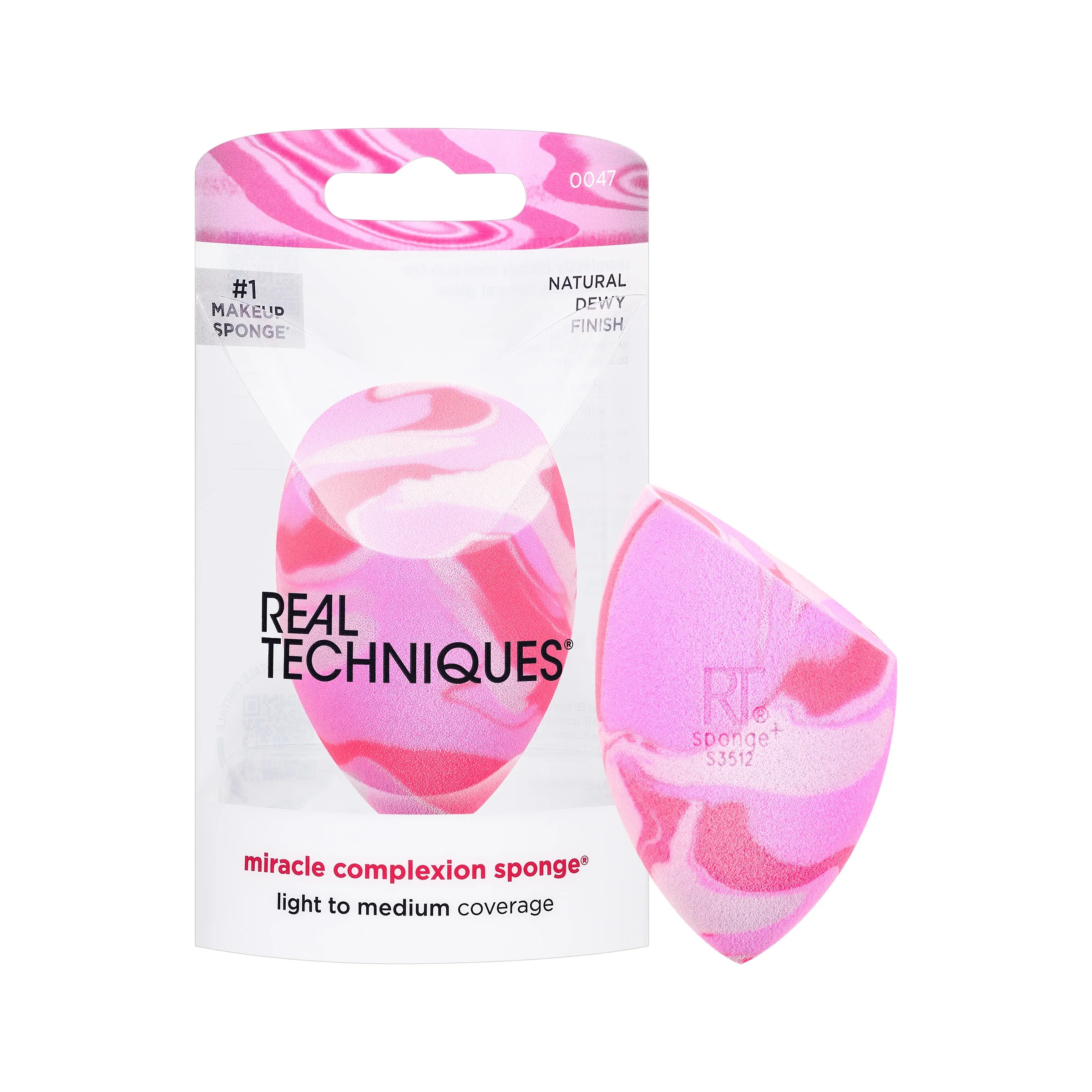 Real Techniques Pink Swirl Miracle Complexion Sponge, for Liquids & Creams, 1 Count | Walmart (US)