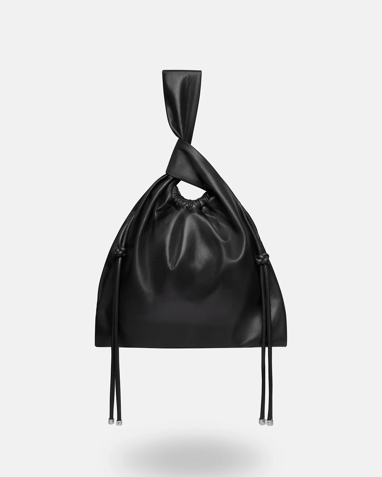 Jen Drawstring - Okobor™ Alt-Leather Bag - Black | Nanushka
