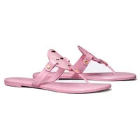 designer sandals women slides fashion Sparkling sliders triple black pink white Petunia patent le... | DHGate