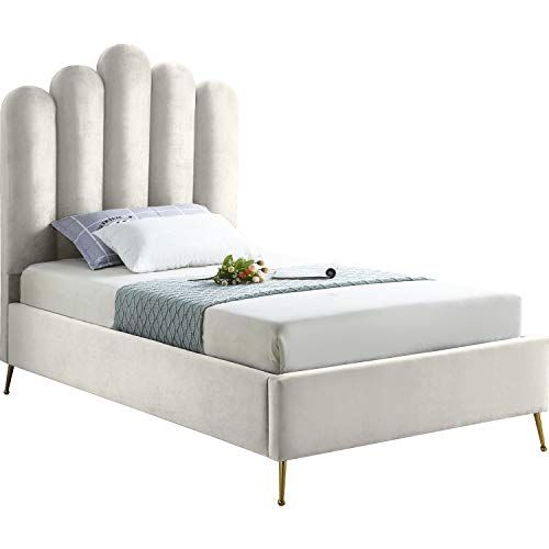 Meridian Furniture Lily Collection Modern | Contemporary Velvet Upholstered Bed with Deep Channel Tu | Amazon (US)