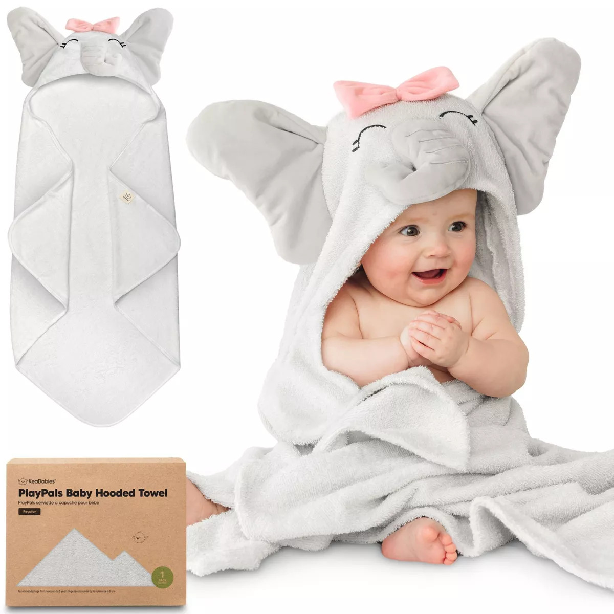 KeaBabies PlayPals Baby Towels with Hood for Girls, Boys, 100% Organic Soft Cotton Hooded Bath To... | Target