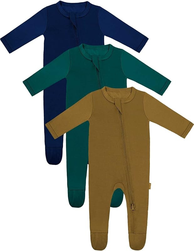 RRP Unisex Baby Bamboo Rayon Footies Pajamas,Buttery Soft Sleep 'N Play PJs,2-Way Zipper Closure,0-1 | Amazon (US)