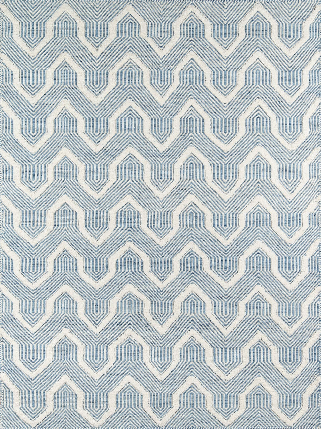 Erin Gates by Momeni Langdon Prince Blue Hand Woven Wool Area Rug 3'9" X 5'9" | Amazon (US)
