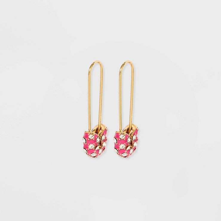 SUGARFIX by BaubleBar Rhinestone Safety Pin Threader Earrings | Target