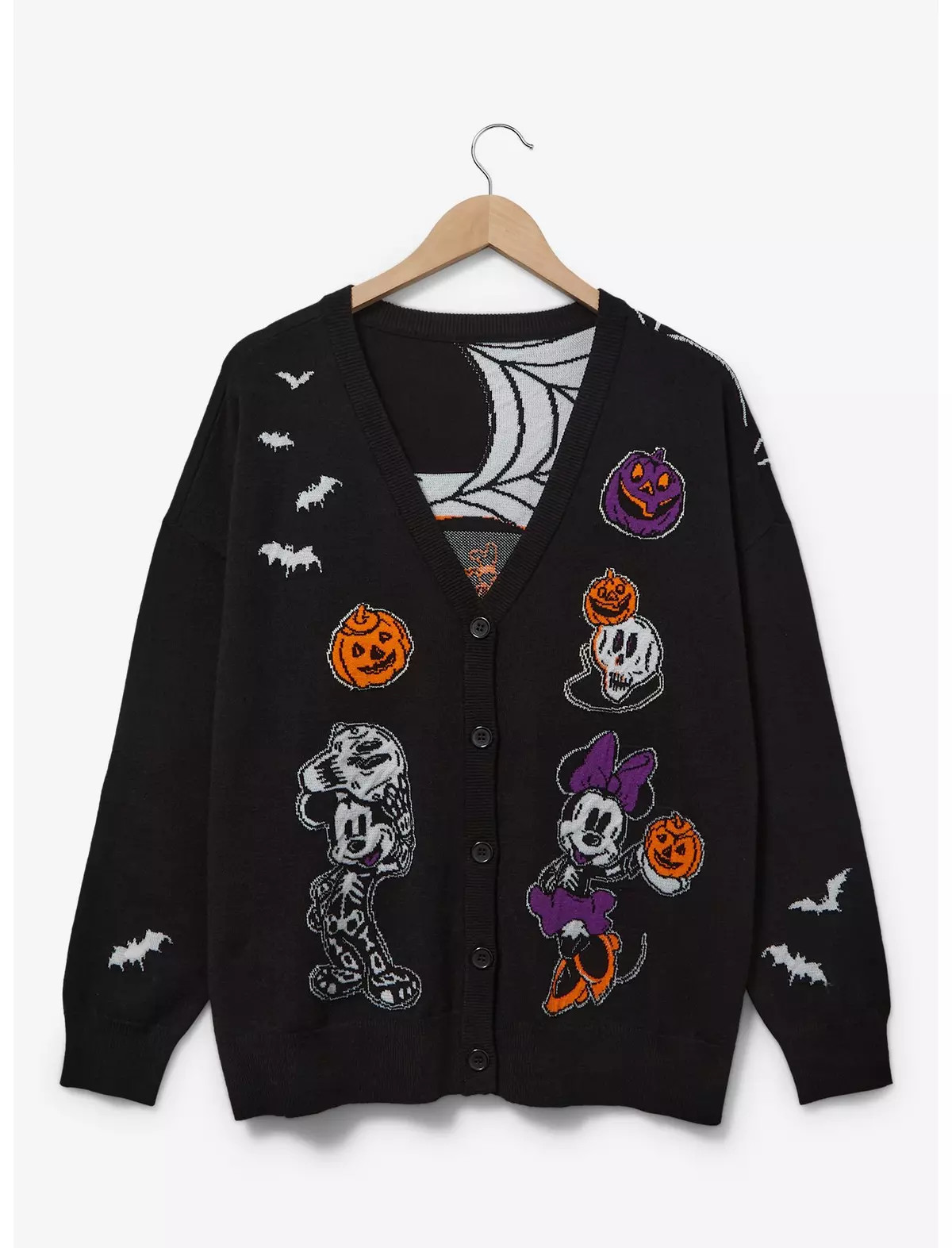 Disney Mickey Mouse and Friends Halloween Costume Glow-in-the-Dark Women's Plus Size Cardigan - B... | BoxLunch
