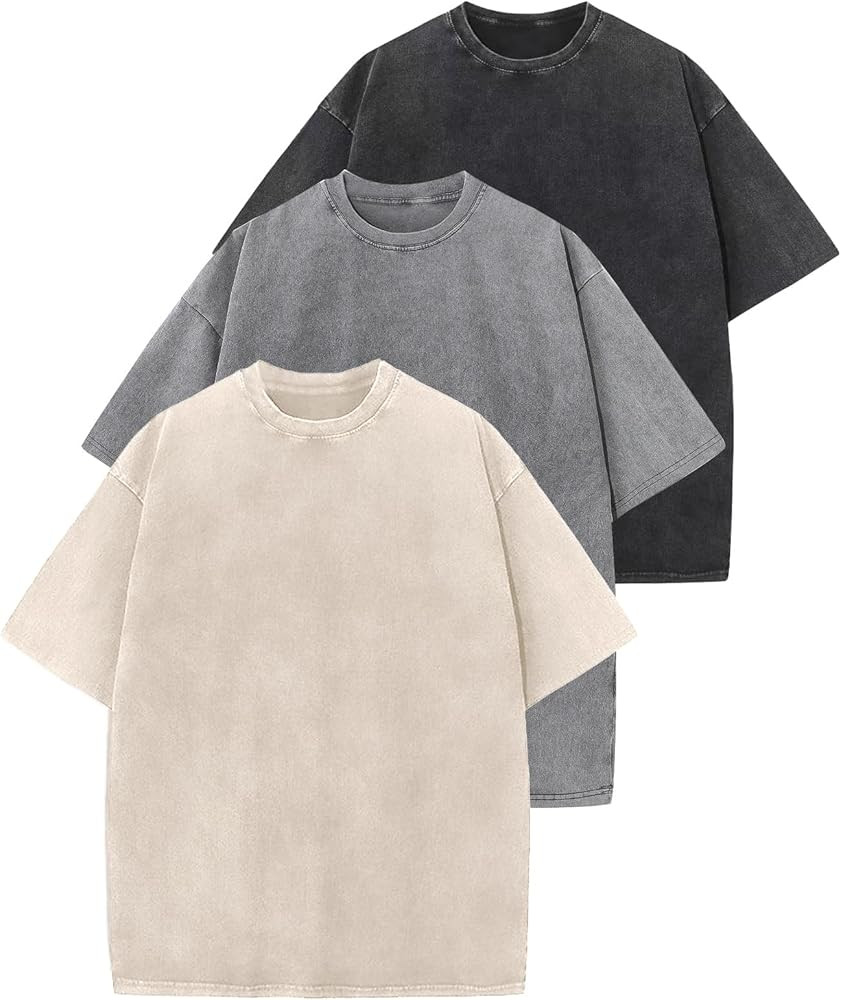 Yimoon 3 Pack Oversized Tshirts for Women Washed Vintage Baggy Boyfriend Tees Short Sleeve Unisex... | Amazon (US)