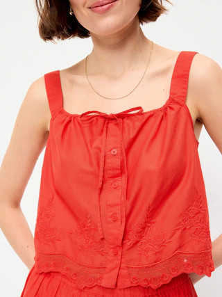Tie-Front Cami Tank Top | Old Navy (US)