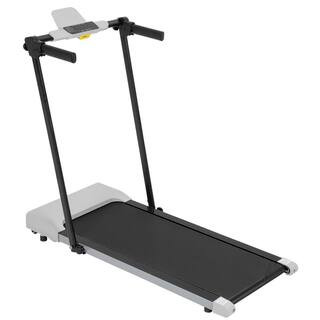 Gray Metal Foldable Electric Treadmill with Safety Key, LED Display, Pad/Phone Holder and Inclines | The Home Depot