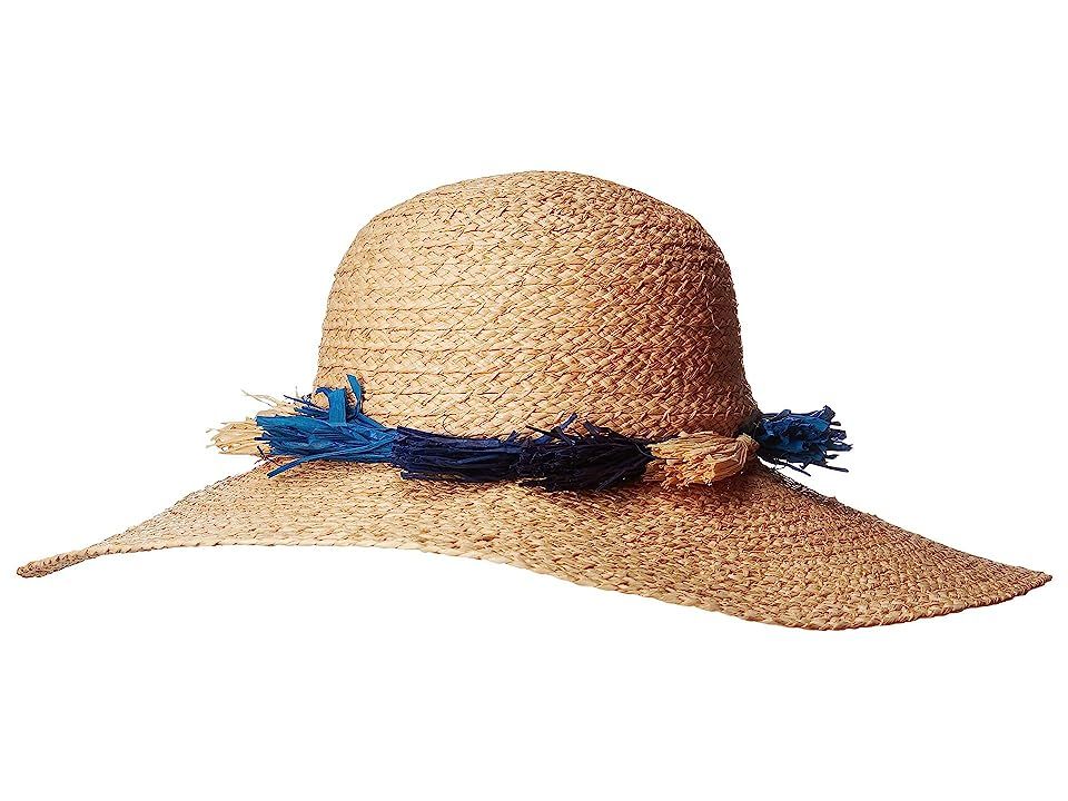 Hat Attack All Around Tassels Sun Hat (Natural/Blues) Caps | Zappos