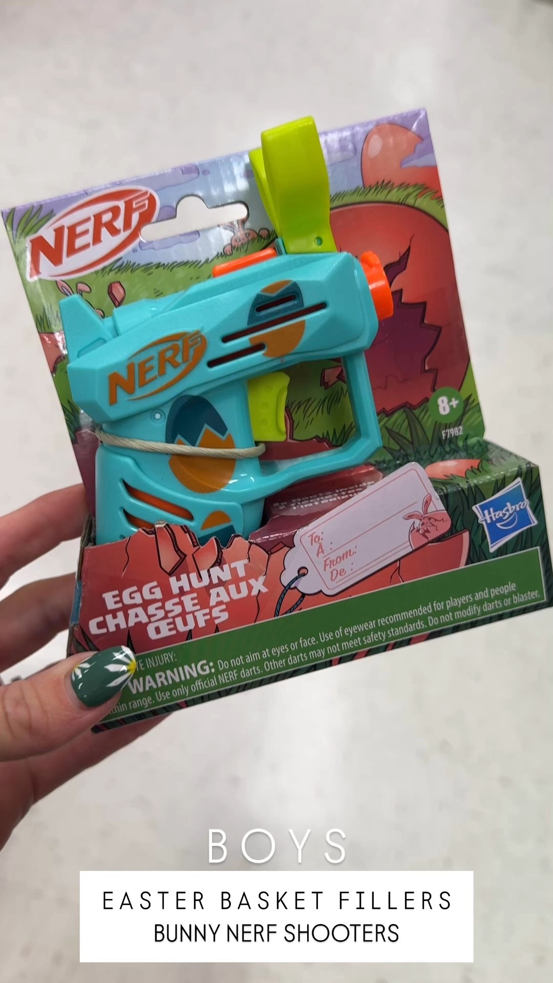 The best easter basket fillers for your boys. We love this bunny Nerf shooter, and we’ve also linked a few more.

#BoysEasterBaskets #EasterBaskets #Boys #ToddlerBoys #GiftsForBoys #EasterGiftsForBoys 

#LTKFindsUnder50 #LTKKids #LTKSeasonal