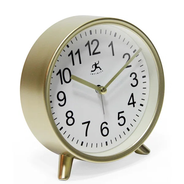 Modern and Contemporary Analog Quartz Alarm Tabletop Clock | Wayfair North America
