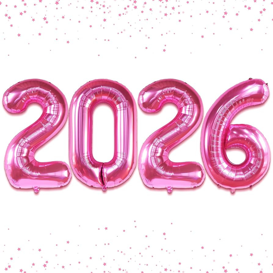 KatchOn, Giant Pink 2026 Number Balloons - 42 Inch | New Year Balloons for New Years Decorations ... | Amazon (US)