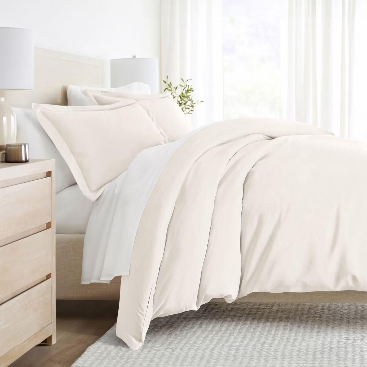 3 Piece Duvet Cover & Shams Set - Soft and Breathable, Double Brushed Microfiber, Wrinkle Free - ... | Target
