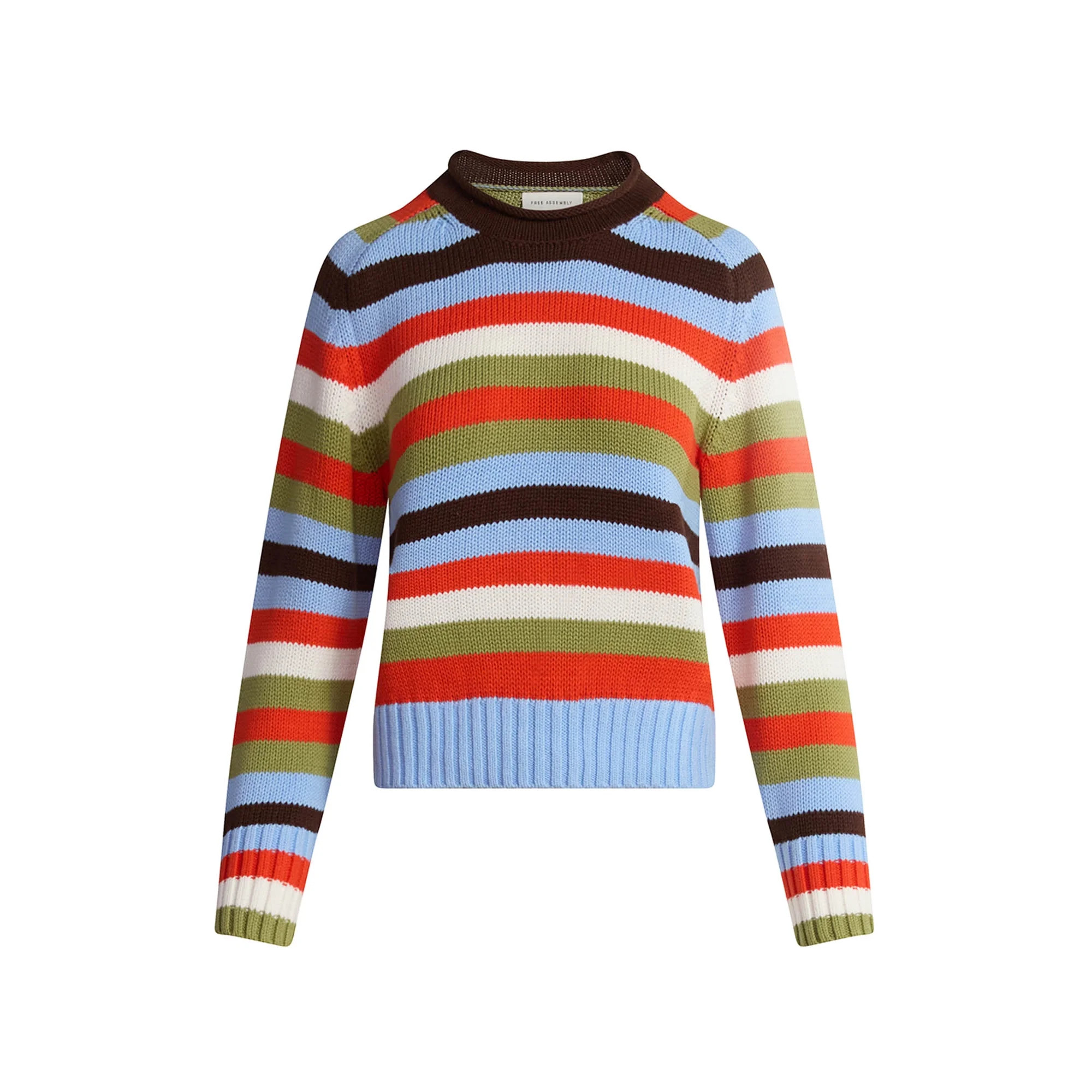 Free Assembly Women’s Saddle Shoulder Roll Neck Cotton Sweater with Long Sleeves, Sizes XS-XXL | Walmart (US)