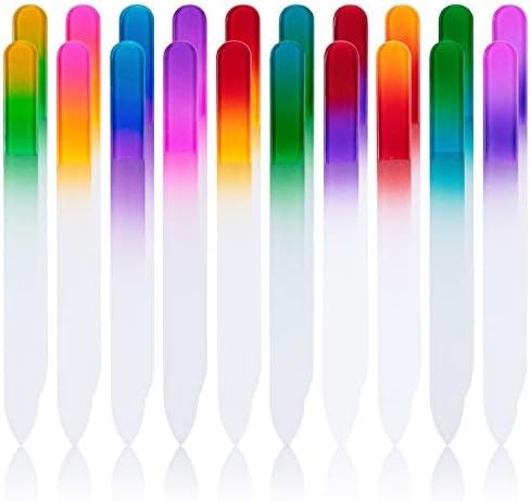 EAONE 20 Pieces Glass Nail File, Crystal Nail File Double Sided Etched Filing Surface Finger Nail... | Amazon (US)
