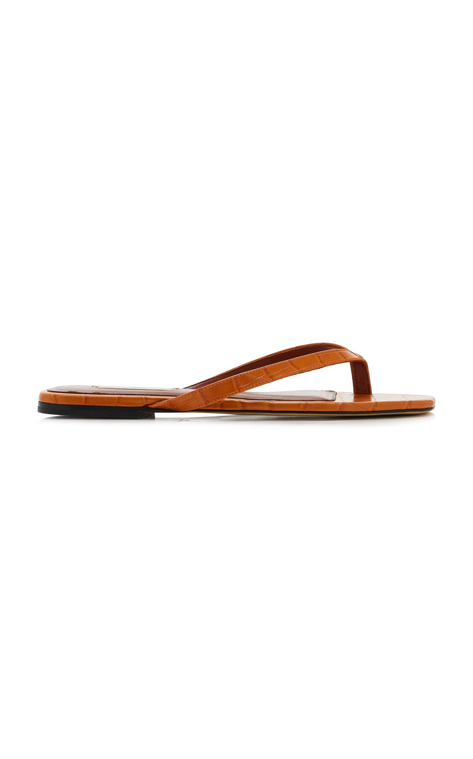 Toteme Croco-Embossed Flip Flops - Moda Operandi | Moda Operandi (Global)