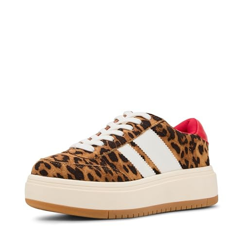 Madden Girl Women's Navida Platform Sneaker, Leopard/White, 5.5 | Amazon (US)