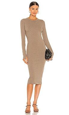 WSLY The Rivington Long Sleeve Dress in Walnut Heather from Revolve.com | Revolve Clothing (Global)