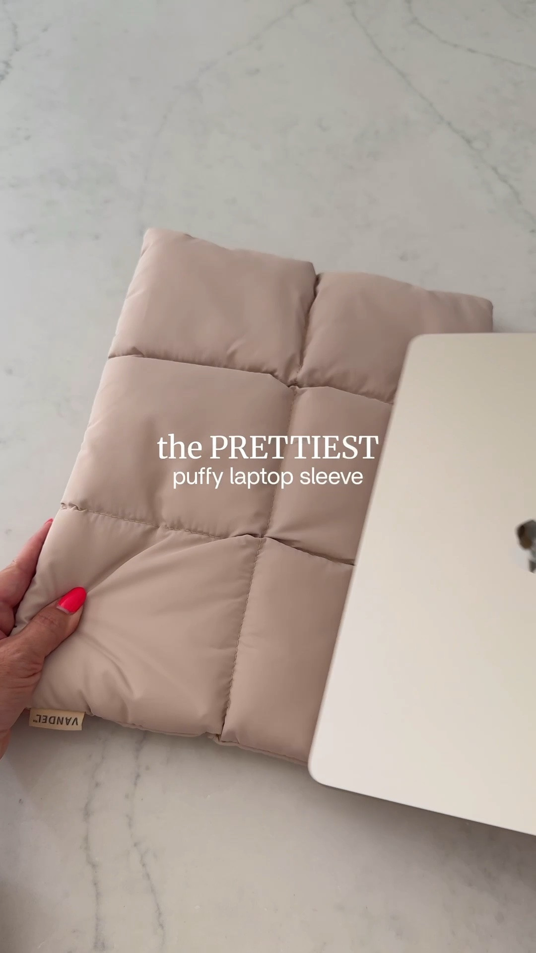 Protect and cover your laptop with this pretty, puffy laptop sleeve. It’s waterproof and stylish for the woman or student on the go! Perfect for work, travel, school, & college. Shown in sand. Laptop is in sandstone.

#LTKTravel #LTKWorkwear #LTKHome