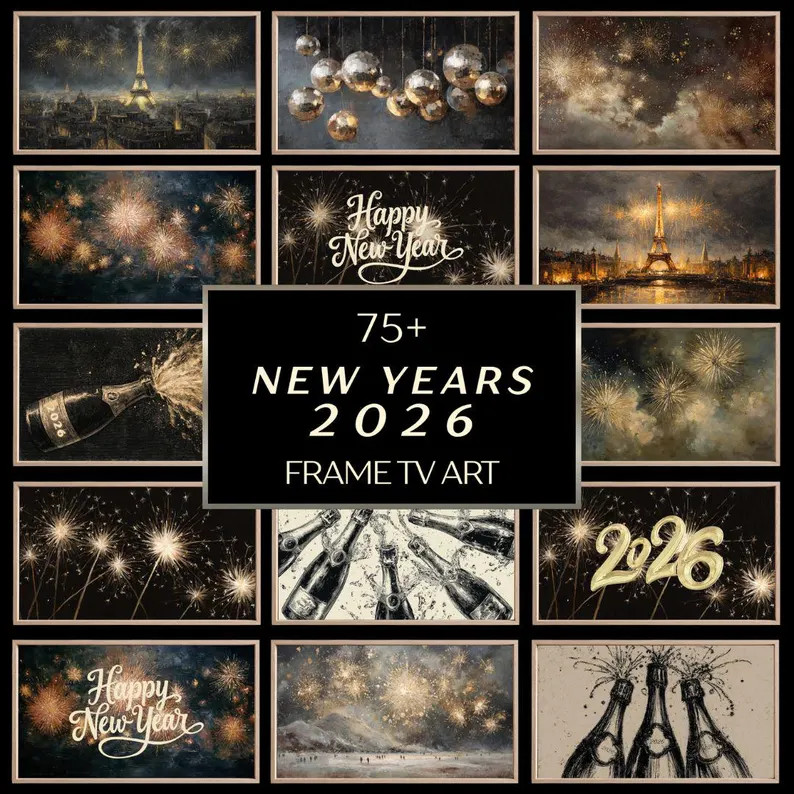 New Years Eve 2026 Frame TV Art Bundle - 75+ NYE Party Television Artwork Decor | Etsy (US)