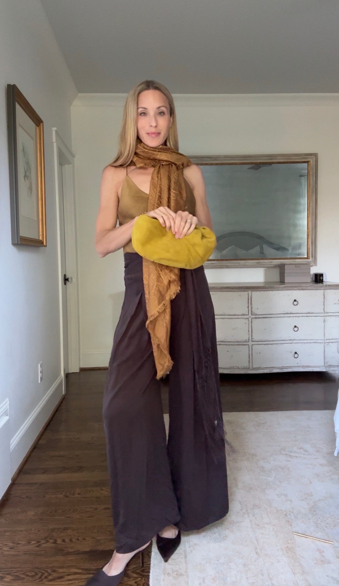 Fall night out outfit ✨ S silk cami (similar linked), XS @Zara pant, heels TTS