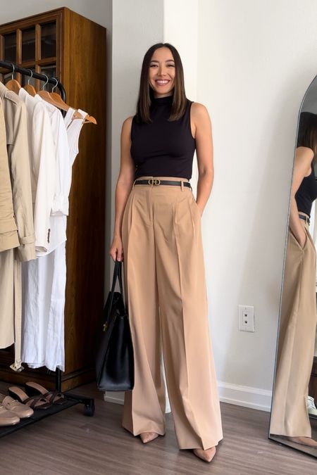 Business casual/smart casual workwear from Ann Taylor 

• tan trousers - 00 regular, but petite would have been better 
• linked to similar styles I recommend 

#LTKsalealert #LTKunder100 #LTKworkwear
