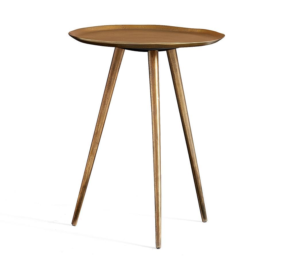 Euclid Round Metal End Table | Pottery Barn (US)