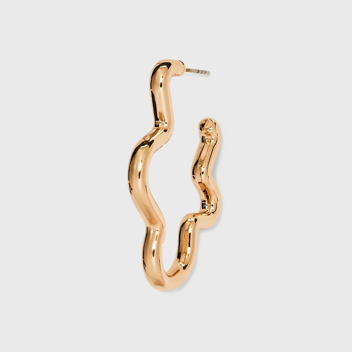 Tubular Squiggle Hoop Earrings - Universal Thread™ Gold | Target
