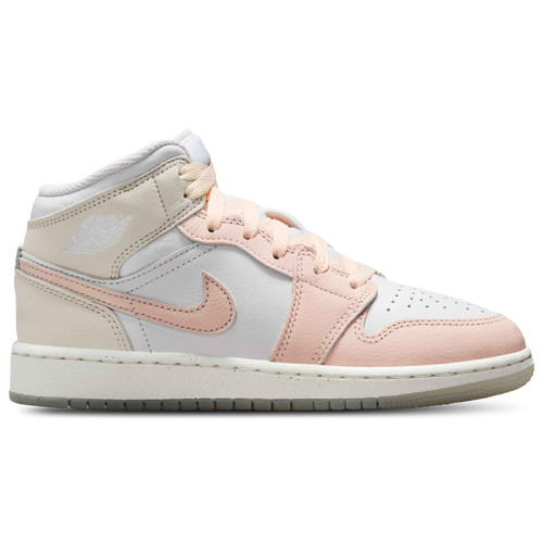 Boys Jordan Jordan Air Jordan 1 Mid SE - Boys' Grade School Basketball Shoe Sail/Green Size 06.0 | Kids Foot Locker (US)