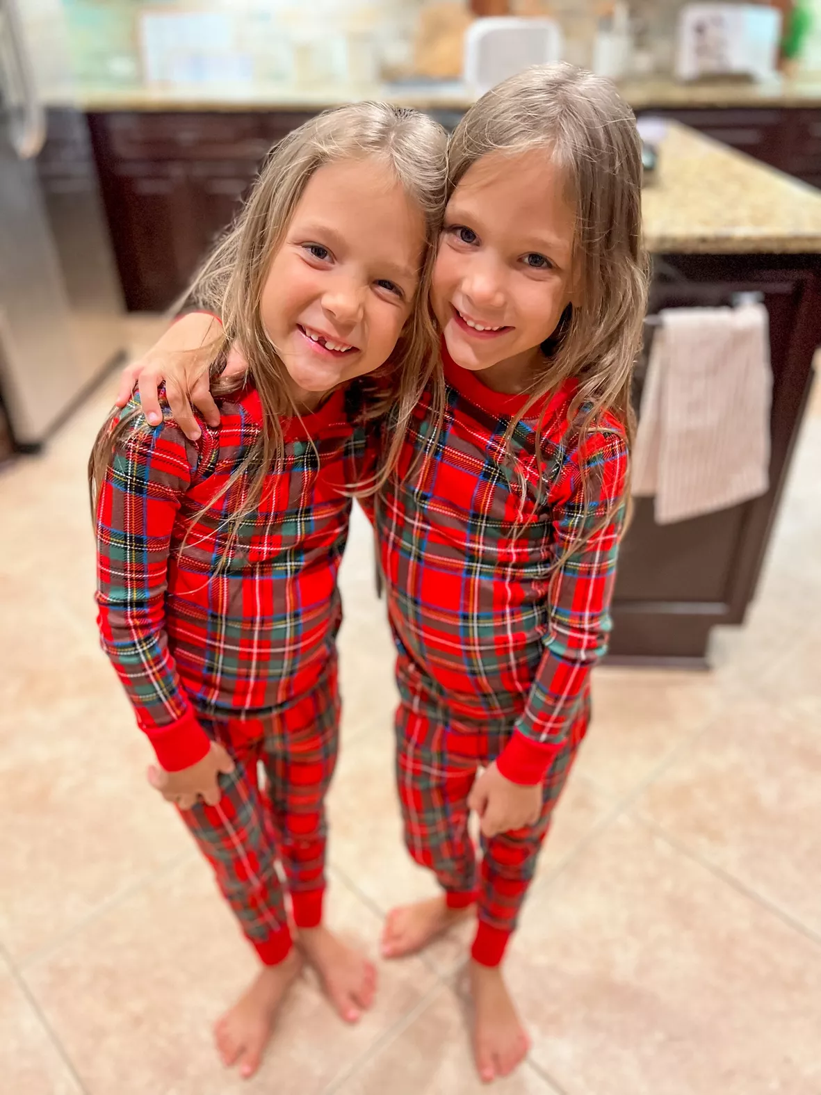 Children's Plaid Holiday Pyjamas