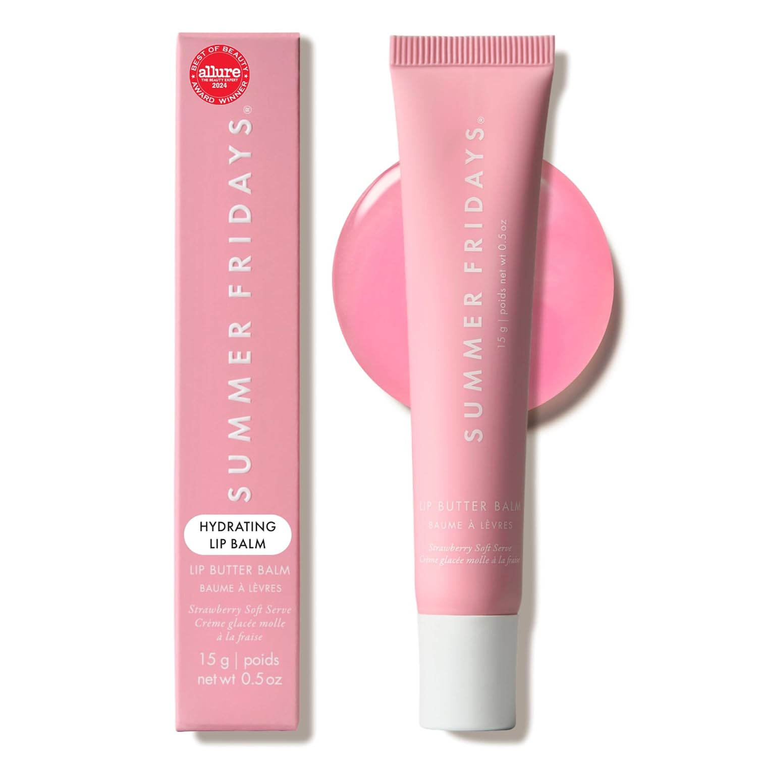 Summer Fridays Lip Butter Balm, Strawberry Soft Serve, Vegan (0.5 Oz) | Amazon (US)