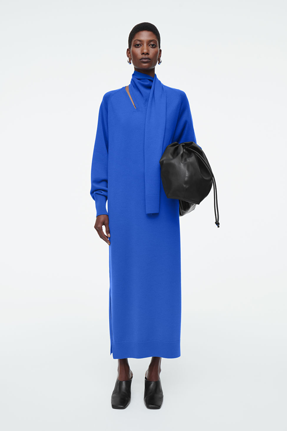 SCARF-DETAIL WOOL MAXI DRESS | COS UK