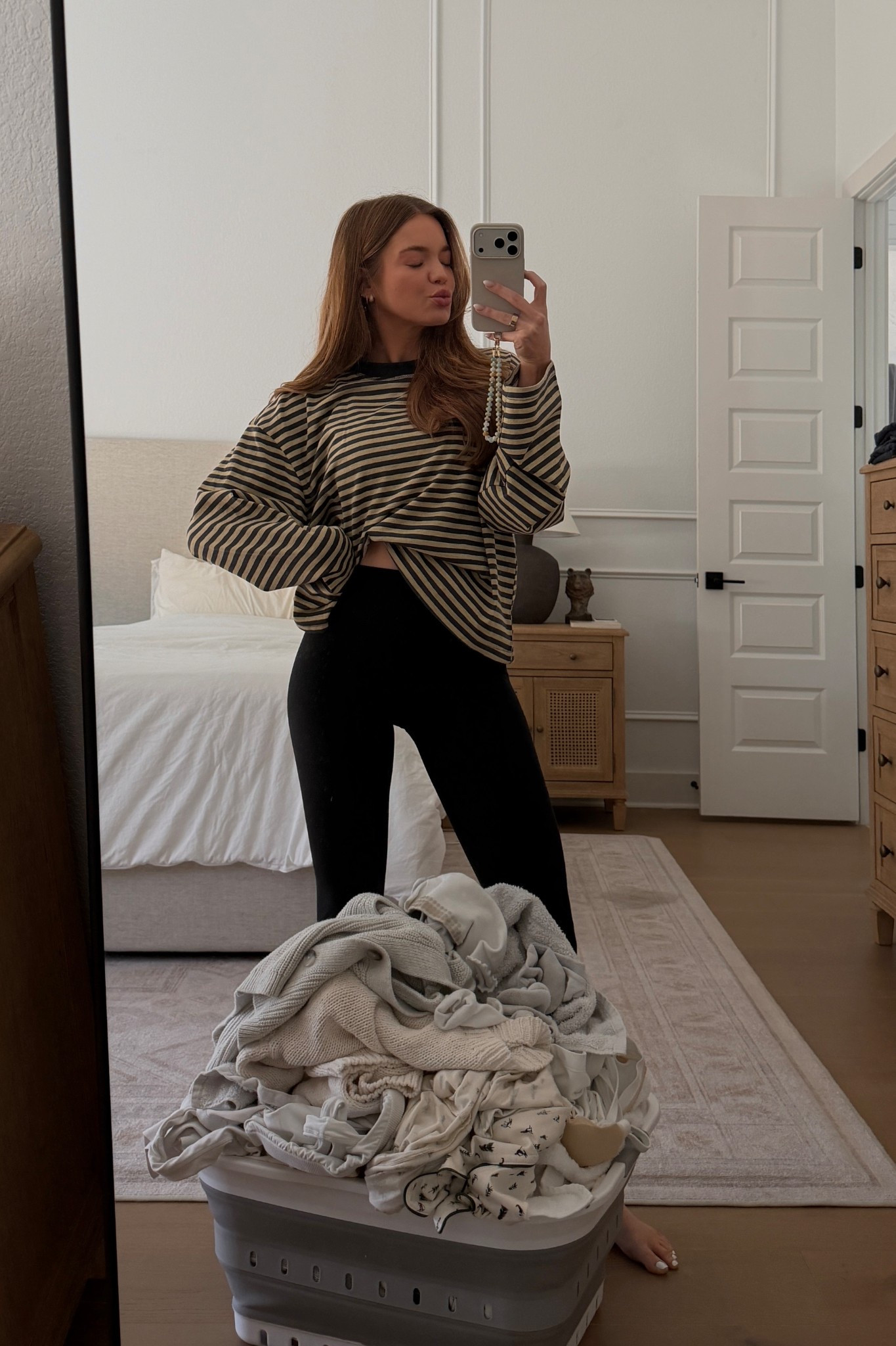 long sleeve: sized up to a large // leggings: xs petite (5’3)