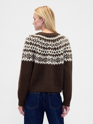 Fuzzy Fair Isle Cardigan Sweater | Gap (US)