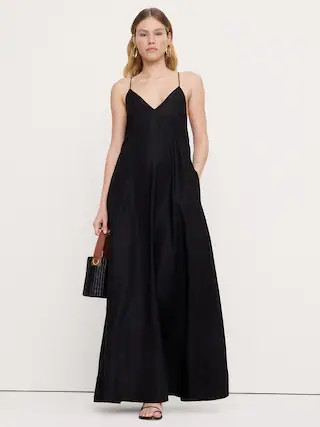 Viscose-Linen Maxi Dress | Banana Republic (CA)