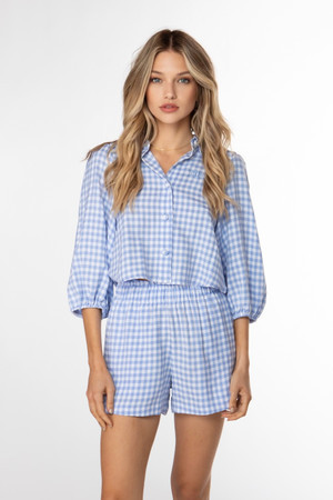 Blue Gingham Blouse | EllandEmm