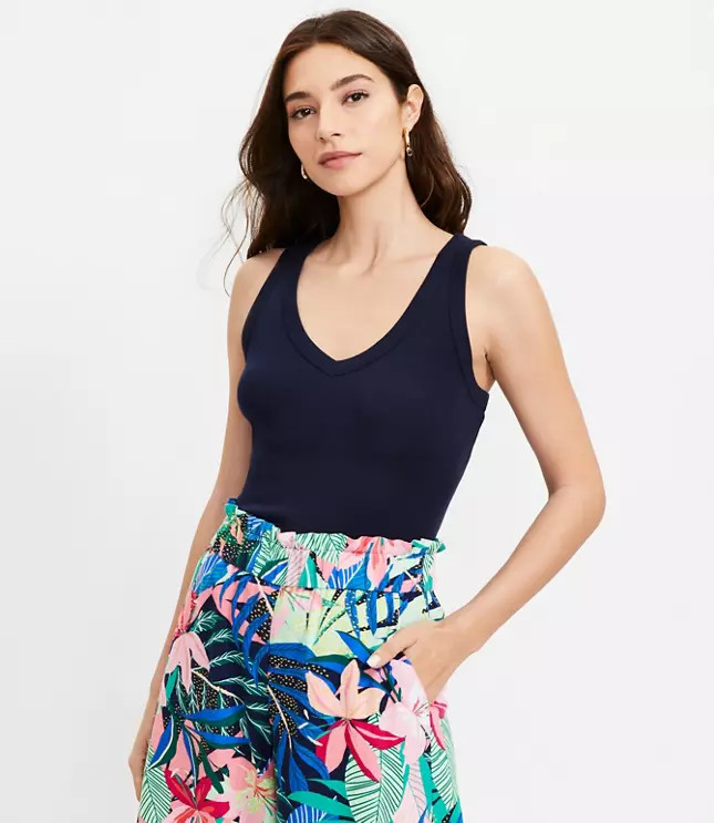 Essential V-Neck Tank | LOFT