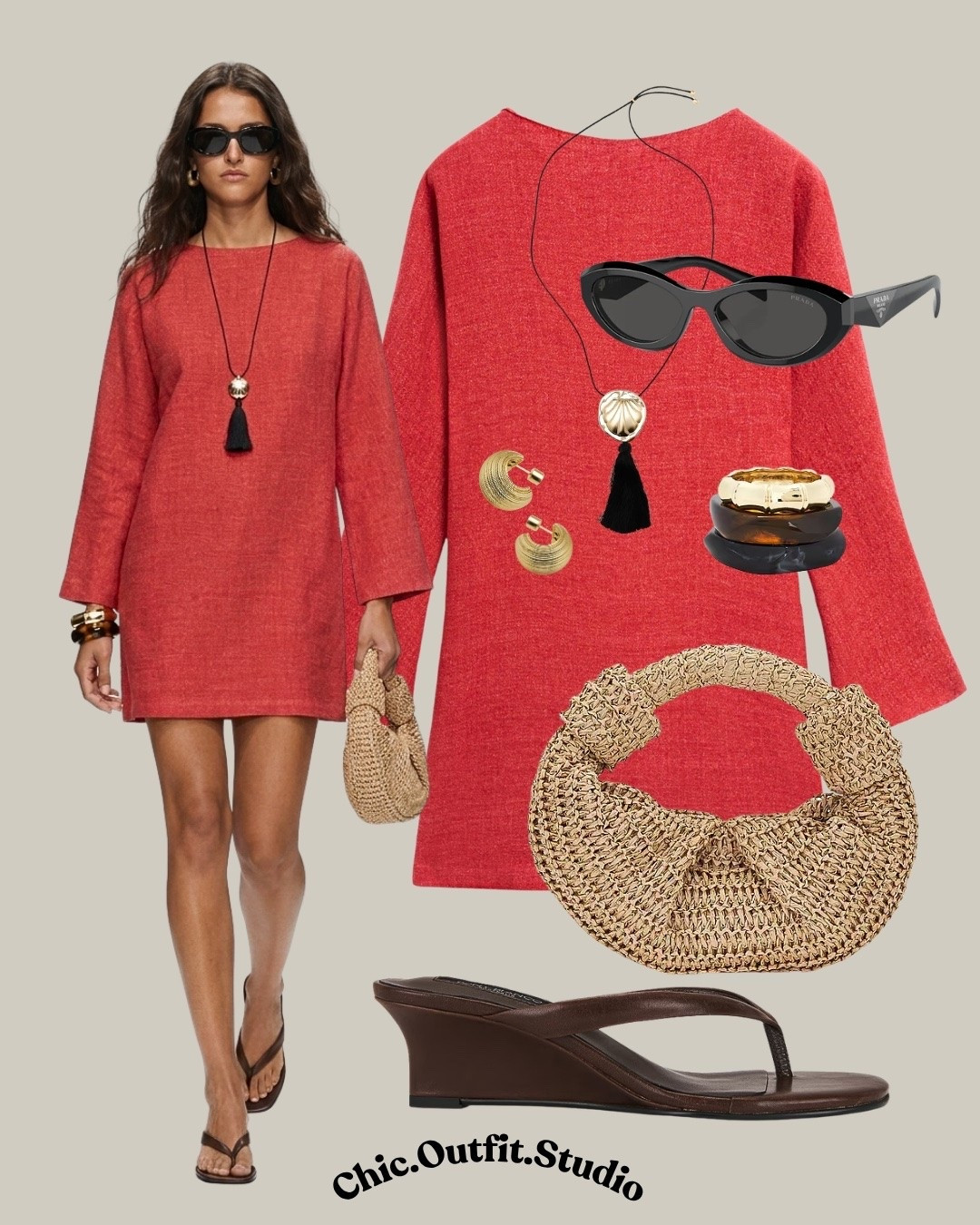 Red Long Sleeve Mini Dress

✨A vibrant red long sleeve mini dress is the perfect statement piece for effortless summer style. The relaxed silhouette and lightweight fabric make it easy to wear from day to night, while woven accessories, rich brown wedges, and bold jewelry add a sophisticated finishing touch. 
✨Perfect for vacation strolls, brunch with friends, weekend getaways, outdoor dinners, sightseeing, or sunset cocktails. A timeless pop of color that instantly elevates your warm-weather wardrobe.

✨Tags: red long sleeve mini dress, red summer dress, relaxed mini dress, elegant casual outfit, vacation dress women, European summer style, resort wear, summer brunch outfit, weekend getaway outfit, effortless chic, bold color outfit, woven bag outfit, capsule wardrobe, warm weather fashion, everyday summer style

#LTKkleider #LTKsummer #LTKshoes