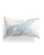 14x24 Embroidered Lobster Outdoor Pillow | TJ Maxx